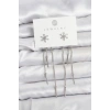 Çiçek Model Gümüş Pirinç Sallantılı Kadın Küpe
