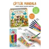 Çiftlik Mandala - 6 Renk Keçeli Kalem ve 75 Adet Çıkartma Hediyeli 3+