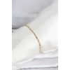 CM 14K Gold Renk Burgu Zincirli Model Kadın Bileklik