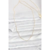 CM 14K Gold Renk İnce Top Zincirli 60 cm Kadın Kolye