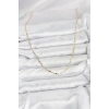 CM 14K Gold Renk Pirinç Ataç Zincir 60 cm Kadın Kolye