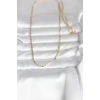 CM 14K Gold Renk Yassı Zincir Model 60 cm Kadın Kolye