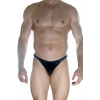 Erkek Arkası Büzgülü Siyah Lame Brazillian Slip
