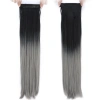 Fiber Sen Sihirli At Kuyruğu / Siyah / Gri Ombreli