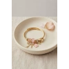 Fiyonk Charmlı Pembe Renk Gold Bileklik