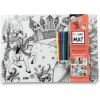 Funny Mat - Prens & Prenses Ve Dansçılar 6Lı Kalem Hediyeli 30 x 40 cm