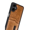 Galaxy A07 4g Sara Kartvizitli Deri Kılıf - Taba