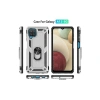 Galaxy A22 Kılıf Sofya Yüzüklü  Kapak - Gümüş