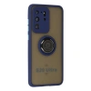 Galaxy S20 Ultra Kılıf Montreal Yüzüklü  Kapak - Lacivert
