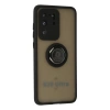 Galaxy S20 Ultra Kılıf Montreal Yüzüklü  Kapak - Siyah