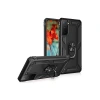 Galaxy S21 Kılıf Sofya Yüzüklü  Kapak - Siyah