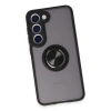 Galaxy S23 Kılıf Montreal Yüzüklü  Kapak - Siyah