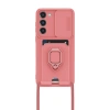 Galaxy S24 Plus Kılıf Zuma Kartvizitli Yüzüklü  - Pembe