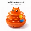 Hacıyatmaz Kedi Oyuncağı 3 Katlı Toplu Zeka Oyuncağı 20x21 cm – Devrilmez Interaktif  Oyuncağı