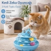 Hacıyatmaz Kedi Oyuncağı 3 Katlı Toplu Zeka Oyuncağı 20x21 cm – Devrilmez Interaktif  Oyuncağı