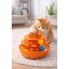 Hacıyatmaz Kedi Oyuncağı 3 Katlı Toplu Zeka Oyuncağı 20x21 cm – Devrilmez Interaktif  Oyuncağı