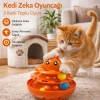 Hacıyatmaz Kedi Oyuncağı 3 Katlı Toplu Zeka Oyuncağı 20x21 cm – Devrilmez Interaktif  Oyuncağı
