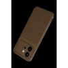 Huawei Honor 600 Auto Fus Karbon Kapak - Kahverengi