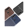 Huawei Y6p Kılıf Auto Fus Karbon Kapak - Lacivert