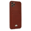 İphone 11 Pro Max Kılıf Kelvin Kartvizitli  - Bordo