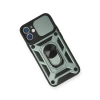İphone 12 Mini Kılıf Pars Lens Yüzüklü  - Yeşil