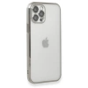 İphone 12 Pro Max Kılıf  Lensli  - Gümüş
