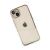 İphone 14 Plus Kılıf  Lensli  - Gümüş