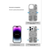 İphone 14 Pro Max Kılıf Mekanik Bumper Kapak - Gümüş