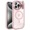 İphone 15 Pro Kılıf Teleskop Lens Magsafe  Kapak - Pembe