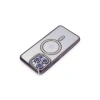 İphone 15 Pro Max Kılıf Joke Simli Magneticsafe Kılıf - Derin Mor