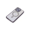 İphone 15 Pro Max Kılıf Joke Simli Magneticsafe Kılıf - Derin Mor
