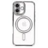 İphone 16 Kılıf Joke Simli Magneticsafe Kılıf - Gri