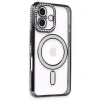 İphone 16 Plus Kılıf Joke Simli Magneticsafe Kılıf - Siyah