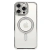 İphone 16 Pro Kılıf Joke Simli Magneticsafe Kılıf - Gümüş