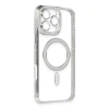 İphone 16 Pro Kılıf Joke Simli Magneticsafe Kılıf - Gümüş