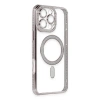 İphone 16 Pro Kılıf Joke Simli Magneticsafe Kılıf - Pembe