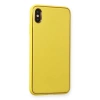 İphone Xs Max Kılıf Co Deri  Kapak - Sarı