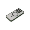 Joko  İphone 15 Pro Kılıf  Lens Magsafe Standlı Kapak - Koyu Yeşil