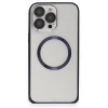 Joko  İphone 15 Pro Max Kılıf Metal Bumper Magneticsafe Kapak - Lacivert