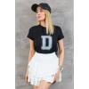 Kadın D Baskılı T-shirt