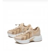 Kadın Yüksek Taban Rahat Şık Günlük Spor Ayakkabı Bej Renk