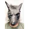 Kafaya Tam Geçmeli Lateks Mavi Gözlü Dişli Ağzı Açık Kurt Maskesi