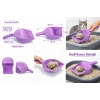 Kapaklı Kedi Kumu Küreği Elekli – Ergonomik Saplı Dalı Plastik Kum Temizleme Küreği 26 cm