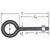Kapalı Metrik Kanca M5 / 21x100 - 100 Adet