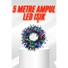 Karışık Renk Pilli Led Işık Çok Fonksiyonlu Enerji Tasarruflu 5 Metre