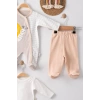 Kelebek Nakışlı Tulumlu % 100 Pamuk Erkek Bebek 5li Set