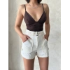 Kemer detaylı gabardin şort  s25289
