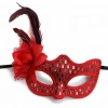Kırmızı Tüylü B Maskesi Kadın Parti Aksesuarı