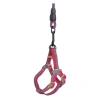 Köpek Göğüs Tasma Seti Daa Desenli 2 cm*40-58 cm Mor-Pembe