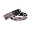 Köpek Tasması Patili Dokuma 2 cm - Min: 30 cm - Max: 50 cm Açık Pembe